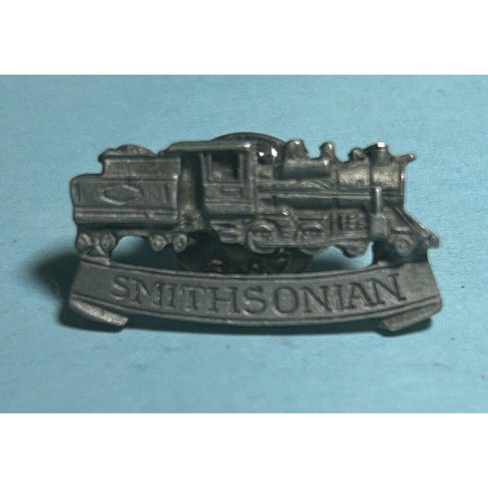 Smithsonian Institution Old Locomotive  Pewter Pin Railroad History Pinback